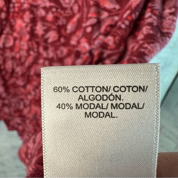 Lucky brand peasant top knit floral the v-neck peplum bohemian hippie western - Picture 6 of 10